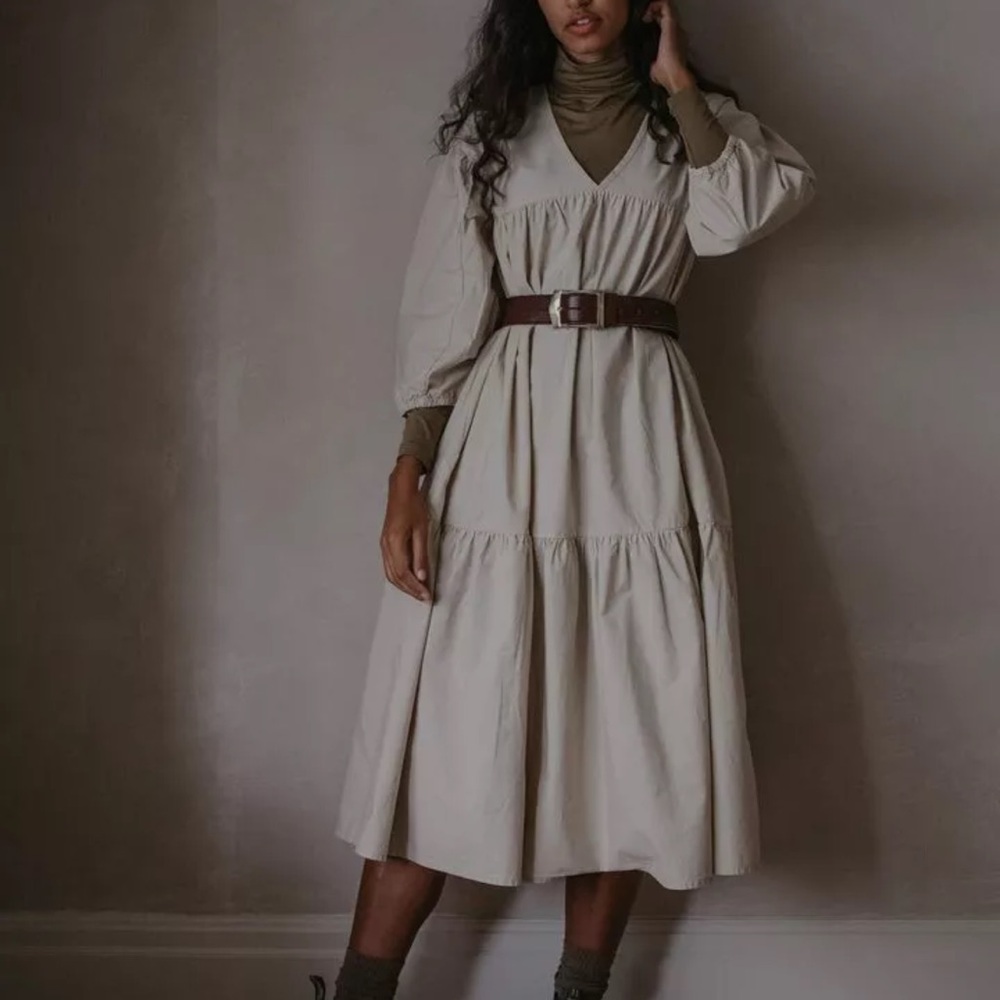 NWT The Simple Folk “Harriet” Dress in Ecru, Small